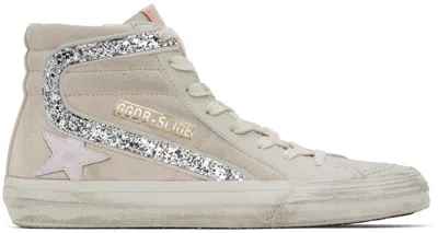 Golden Goose Slide High-top Suede Sneakers In Tan