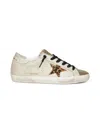 Golden Goose Women Super Star Leather Upper Glitter Toe And Tongue Leather Heel Leopard Horsy Star