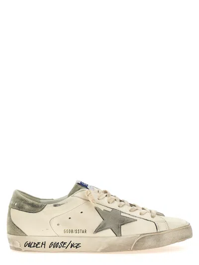 Golden Goose Beige Superstar Sneakers In Multicolor