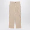 Golden Goose Beige Trousers With Splatter Details In Gold