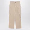 Golden Goose Beige Trousers With Splatter Details In Neutral