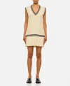 Golden Goose Organic Cotton Dress With Crystals Embellishment In Beige