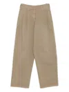 Golden Goose Beige Wide Leg Trouser In Brown