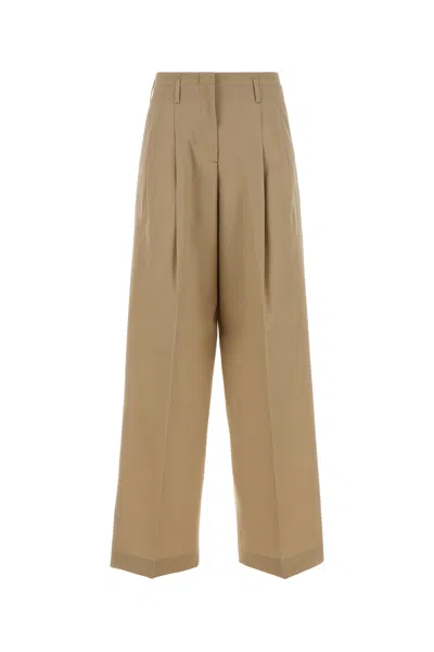 Golden Goose Beige Wool Wide-leg Flavia Pant