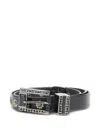 Golden Goose Stud-embellishment Leather Belt In Black