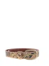 Golden Goose Animal-print Buckle Belt In Pitonato
