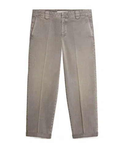 Golden Goose Belt Loop Casual Pants In Gray