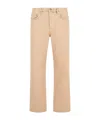 Golden Goose Cotton Pants With Belt Loops And Contrast Stitching In Nude