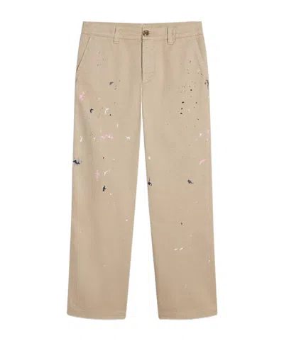 Golden Goose Belt Loop Trousers In Neutral