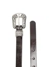 Golden Goose Belt New Tex Shiny Wavy Leather Body In Black