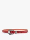 Golden Goose Deluxe Brand Cherry Vintage-effect Washed Leather Belt In Red