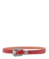 Golden Goose Deluxe Brand Cherry Vintage-effect Washed Leather Belt In Red