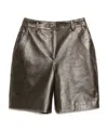 Golden Goose Belt Ring Button Shorts In Black