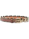GOLDEN GOOSE GOLDEN GOOSE BELT TRINIDAD THIN WASHED LEATHER FLESH SIDE WITH STUDS ACCESSORIES