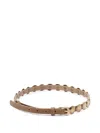 Golden Goose Belt Trinidad Thin Washed Leather Flesh Side With Studs Accessories In Brown