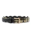 Golden Goose Belt Trinidad Thin Washed Leather Flesh Side With Studs In Black