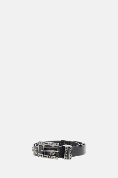 Golden Goose Belt With Amber Inserts In Black
