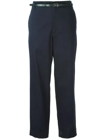 Golden Goose Belted Chino Trousers In Blue