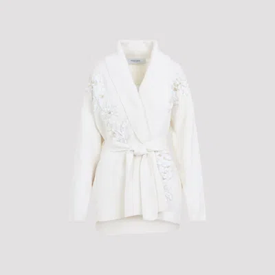 Golden Goose Belted Knit Cardigan In White