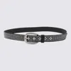 Golden Goose Studded Eyelet Adjustable Length Belts In Black