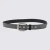 Golden Goose Studded Eyelet Adjustable Length Belts In Black