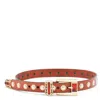 Golden Goose Belt With Amber Inserts Leather Body With Metallic Gold Flower Details Belts Brown In Brown
