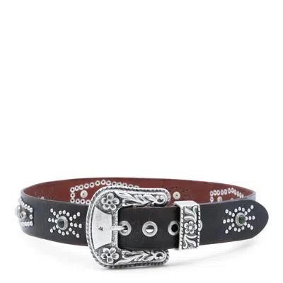 Golden Goose Belts Brown In Black