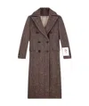 Golden Goose Berhen Long Herringbone Coat In Brown