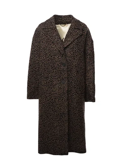 GOLDEN GOOSE BERTINA ANIMALIER COAT