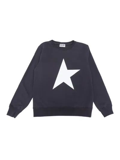 Golden Goose Big Star Sweatshirt In Blu