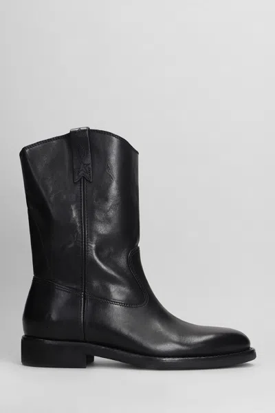 Golden Goose Biker Ankle Boots In Black