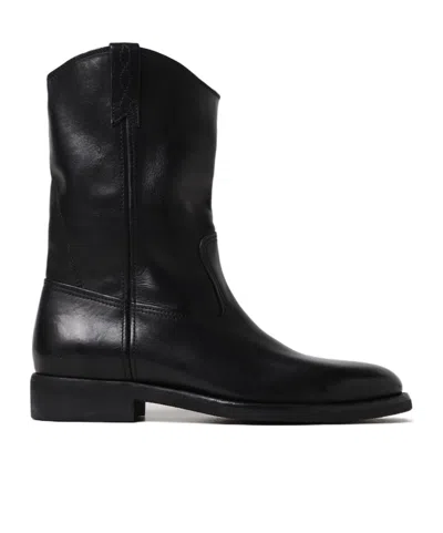 Golden Goose Biker Ankle Boots In Black