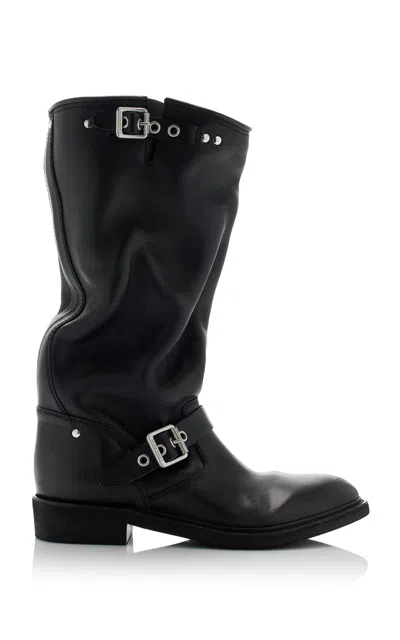 GOLDEN GOOSE BIKER LEATHER KNEE BOOTS