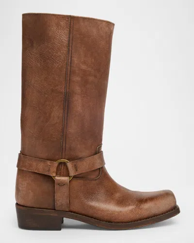 Golden Goose Biker Leather Mid-calf Boots In Brown
