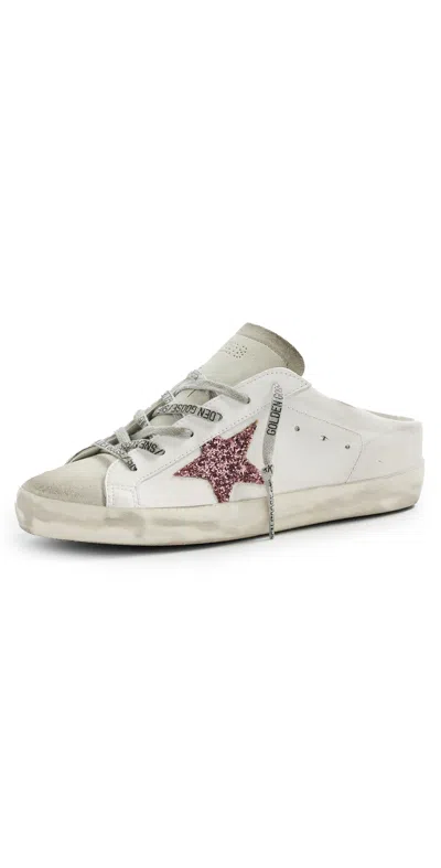 Golden Goose Bio Based Upper Glitter Star Sneakers White/ice/pink In Multi