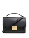 Golden Goose 'venezia' Black  Hand Bag With Lettering Logo And Clasp Closure In Black