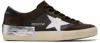 Golden Goose Super-star Nappa And Suede Upper Leather Star Napp In 80763 Black/brown/wh