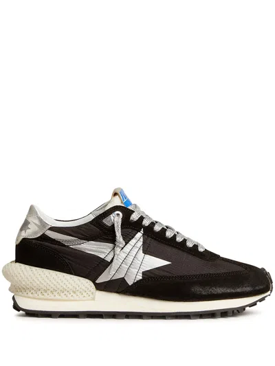 Golden Goose Black And Silver Glitter Sneakers
