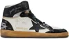 Golden Goose Sky Star Suede-trimmed Distressed Leather High-top Sneakers In 10432