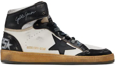 GOLDEN GOOSE BLACK & WHITE SKY-STAR SNEAKERS