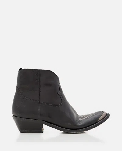 GOLDEN GOOSE BLACK ANKLE BOOTS