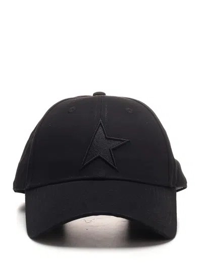 Golden Goose Black Baseball Cap With Star Women