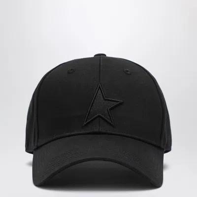 GOLDEN GOOSE GOLDEN GOOSE BLACK BASEBALL CAP WITH STAR