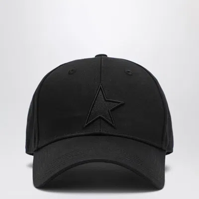 Golden Goose Black Baseball Cap With Star Women