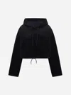 Golden Goose Black Chenille Cropped Hoodie