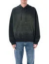 Golden Goose Deluxe Brand Bleached Effect Drawstring Hoodie In Black