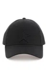 Golden Goose Black Baseball Cap With Star Women In Black