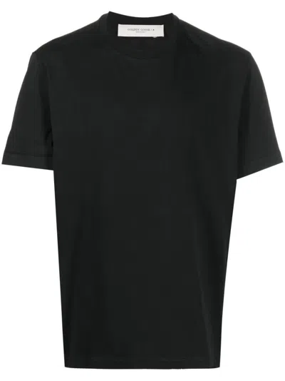 Golden Goose Black Cotton T-shirt With Subtle Detailing