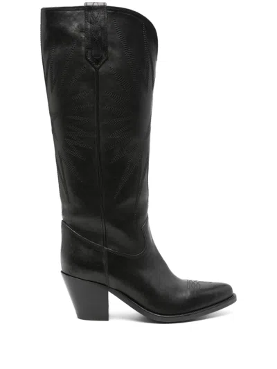 Golden Goose Black Cowboy Boots