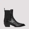 GOLDEN GOOSE BLACK DEBBIE COW LEATHER BEATLES BOOTS